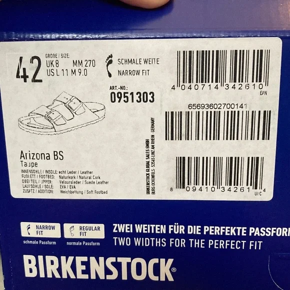 Birkenstock Arizona Suede Sandals in Taupe. BRAND NEW! FREE SHIPPING - Picture 7 of 7